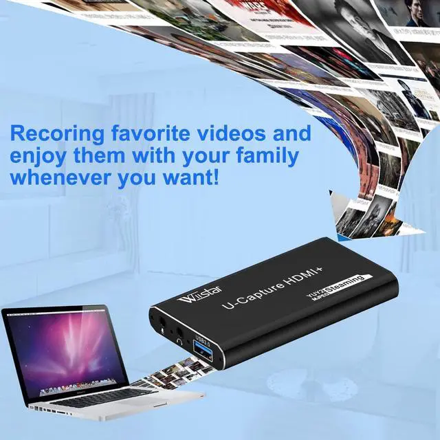 Alt view image 4 of 5 - Wiistar Video Game Capture Card 1080P60fps HDMI to USB 3.0 Live Streaming Video Audio Capture Device with HDMI Loopout Game Recording for Windows Mac OS Linus