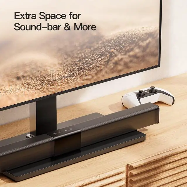 Alt view image 5 of 5 - PERLESMITH Universal Swivel TV Stand Base&TV Anti-tip Straps for TV