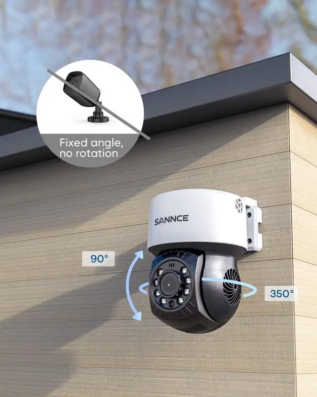 Alt view image 3 of 5 - SANNCE 2 Pack 1080P PT Dome Camera, Pan/Tilt Digital Zoom Outdoor Security Camera 2MP, 30M Night Vision for Analog CCTV Surveillance System, Remote Access