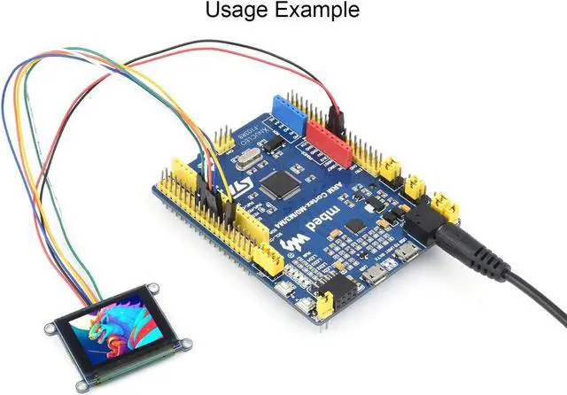 Alt view image 4 of 5 - waveshare 1.27inch RGB OLED Display Module 128×96 Resolution Screen, 262K RGB Colors SPI Interface 3.3V / 5V Operating Voltage, for Ardu/Raspberry Pi/STM32