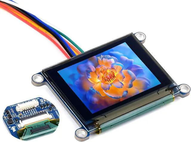 Main image of waveshare 1.27inch RGB OLED Display Module 128×96 Resolution Screen, 262K RGB Colors SPI Interface 3.3V / 5V Operating Voltage, for Ardu/Raspberry Pi/STM32