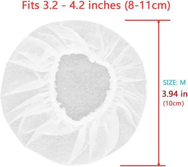 Alt view image 2 of 5 - Geekria 500 Pairs Disposable Headphone Covers Compatible with Over-Ear and MRI Headsets, Stretchable Sanitary Ear Pads, Hygienic Earcup Cushion Protectors (M/White)