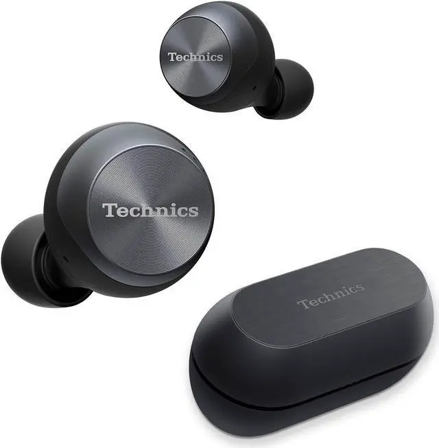 Main image of Technics True Wireless Earbuds, Bluetooth Earbuds, Dual Hybrid Technology, Hi-Fi Sound, Compact Design, Alexa Compatible, (EAH-AZ70W-K), Black