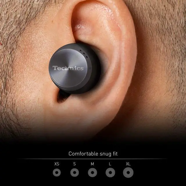 Alt view image 3 of 5 - Technics True Wireless Earbuds, Bluetooth Earbuds, Dual Hybrid Technology, Hi-Fi Sound, Compact Design, Alexa Compatible, (EAH-AZ70W-K), Black