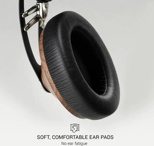 Alt view image 5 of 5 - MEZE AUDIO | 99 Classics Walnut Silver | Wooden Closed-Back Headphones for Audiophiles | Gaming | Podcasts | Home Office | Wired Over-Ear Headphones with Mic and Self Adjustable Headband