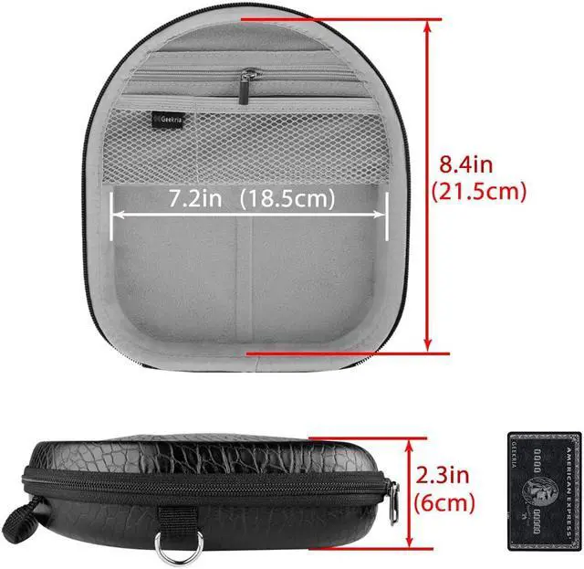 Alt view image 4 of 5 - Geekria Shield Headphones Case Compatible with Sony WH-XB920N/XB900N/1000XM5/1000XM4, Replacement Hard Shell Travel Carrying Bag with Cable Storage (Black)