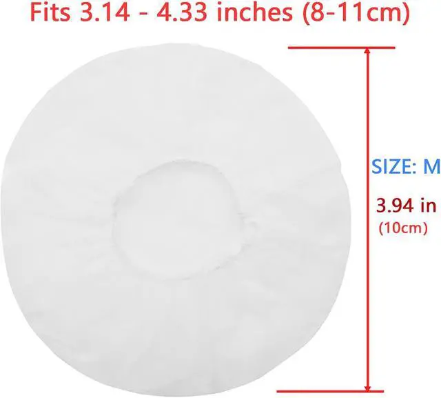 Alt view image 2 of 5 - Geekria 100 Pairs Disposable Headphone Covers for Over-Ear and MRI Headsets, Stretchable Sanitary Ear Pads, Hygienic Earcup Cushion (M/White)