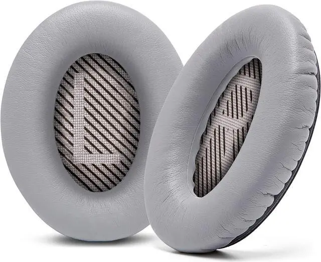 Alt view image 2 of 5 - WC Earpads and SweatZ Protective Ear Covers Compatible with Bose QC35 & QC35ii(QuietComfort 35) | Silver & White