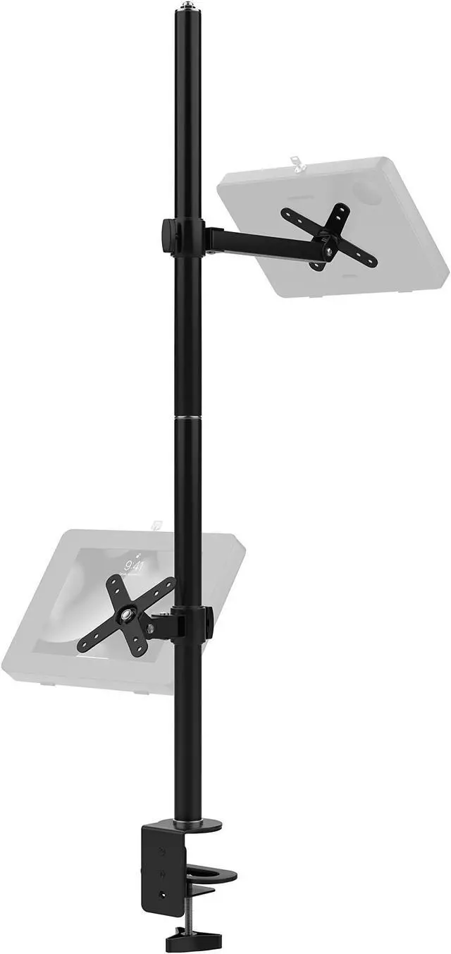 Main image of Dual VESA Clamp - CTA Clamp Pole with 2 Adjustable VESA Plates