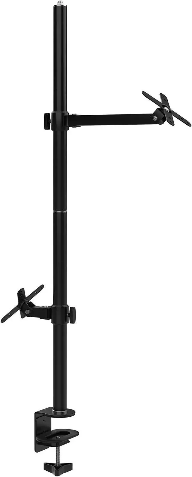 Alt view image 2 of 5 - Dual VESA Clamp - CTA Clamp Pole with 2 Adjustable VESA Plates