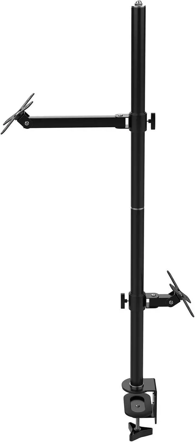 Alt view image 3 of 5 - Dual VESA Clamp - CTA Clamp Pole with 2 Adjustable VESA Plates