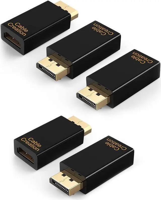 Main image of CableCreation DisplayPort to HDMI Adapter 5 Pack, 1080P Gold Plated DP to HDMI Adapter (Male to Female) 1.3V, Uni-Directional Display Port to HDMI Adapter