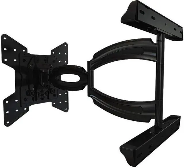 Alt view image 4 of 5 - Crimson A55V Articulating Mount for 32" to 55"+ Flat Panel Screens, Black, 150lb (68kg) Weight Capacity, Depth from Wall 3.5" (89mm), Max Extension 27" (685.8mm), Tilt +15deg/-5deg, Pivot 90deg