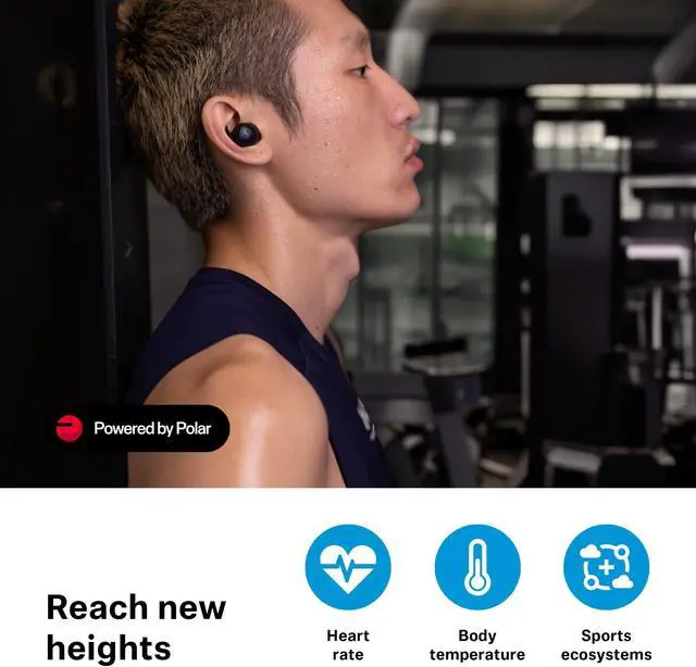Alt view image 4 of 5 - Sennheiser Momentum Sport Earbuds with Sport Sound Tuning and Adaptive ANC, Secure Fit, 24-Hour Battery Life, Fitness Tracker for Body Performance Data, Black