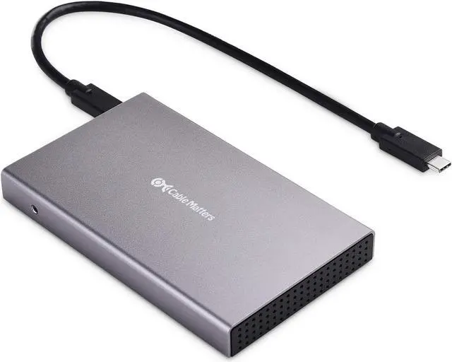 Main image of Cable Matters Premium Aluminum 10Gbps Gen 2 USB C Hard Drive Enclosure for 2.5" SSD/HDD with USB-C and USB-A Cables - Thunderbolt 4 / USB4 / Thunderbolt 3 Port Compatible with MacBook Pro, MacBook Air