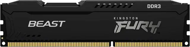Alt view image 2 of 5 - Kingston Fury Beast Black 8 GB 1866 MHz DDR3 CL10 Desktop Memory Single Module KF318C10BB/8
