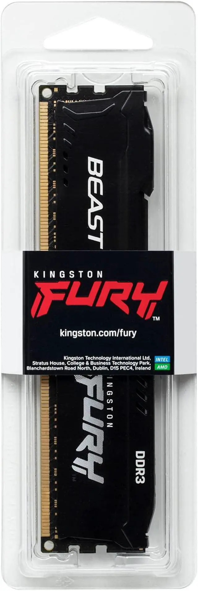 Alt view image 5 of 5 - Kingston Fury Beast Black 8 GB 1866 MHz DDR3 CL10 Desktop Memory Single Module KF318C10BB/8