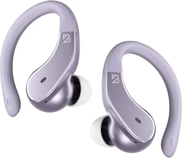 Main image of Runner 40 - Secure-Fit Wireless Earbuds for Small Ears, Running Bluetooth Earbuds for Women and Men, Purple Deep Bass Wrap Around Earbuds for Small Ear Canals with EarHooks, Light Over the Ear Earbuds