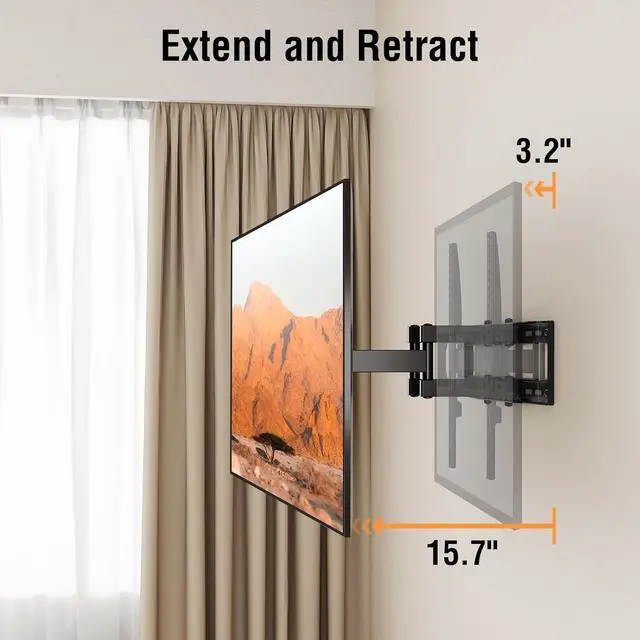 Alt view image 2 of 5 - YD1001 L Listed TV Mount for Most 26-65 Inch TVs, YD5010 Soundbar Mount, Sound Bar TV Bracket, for Mounting Above or Under TV, Fits Most Sound Bars Up to 15 Lbs