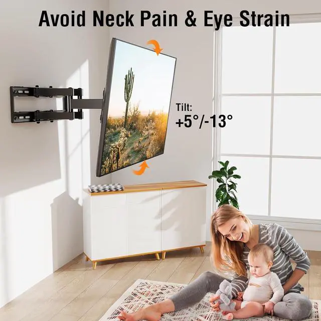 Alt view image 4 of 5 - YD1001 L Listed TV Mount for Most 26-65 Inch TVs, YD5010 Soundbar Mount, Sound Bar TV Bracket, for Mounting Above or Under TV, Fits Most Sound Bars Up to 15 Lbs