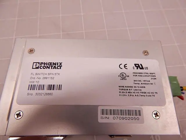 Alt view image 5 of 5 - PHOENIX CONTACT 2891152 NETWORK SWITCH, 5PORT, 100MBPS