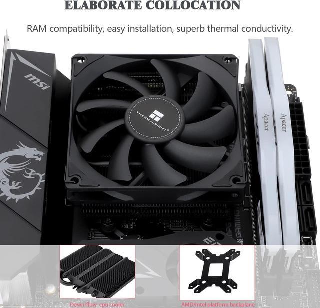 Alt view image 4 of 5 - Thermalright AXP90 X36 Black Low Profile CPU Cooler, with 92mm TL-9015B Slim PWM Fan, ITX CPU Cooler, AGHP Technology, 36mm Height,for AMD AM4 AM5/Intel 1150/1151/1155/1851/1200/1700(AXP90 X36 Black)