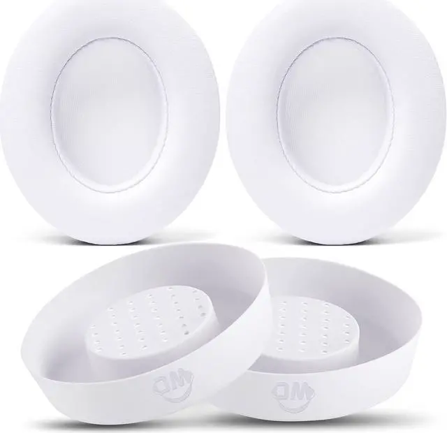 Main image of WC Earpads and SweatZ Protective Ear Covers Compatible with Beats Studio 2 & 3, Wired and Wireless | Not for Beats Solo | White & White