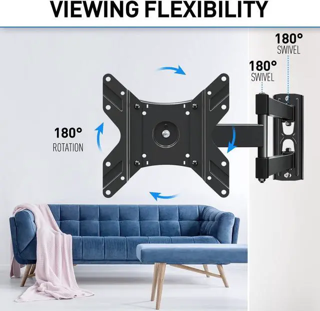 Alt view image 3 of 5 - MOUNTUP Single Stud TV Wall Mount and Tilting TV Wall Mount Bundle