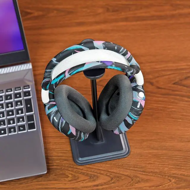 Alt view image 2 of 5 - WC Sweatz, Shellz, and Bandz Protective Covers Bundle for Airpods Max Headphones by Wicked Cushions | 90's Black