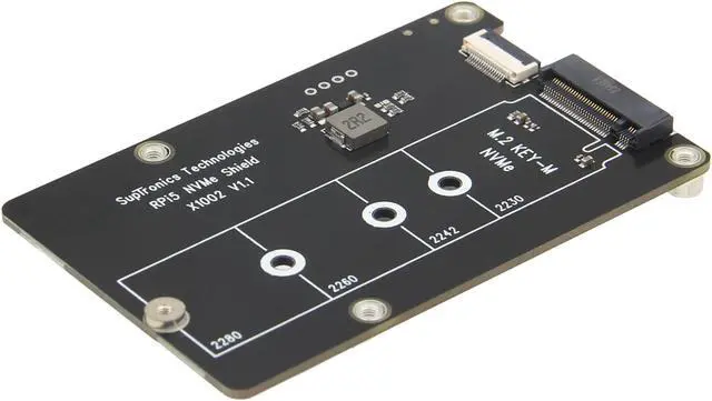 Alt view image 2 of 5 - Geekworm X1002 PCIe to M.2 HAT NVMe SSD PIP PCIe Peripheral Bottom Board+Active Cooler H505 for Raspberry Pi 5