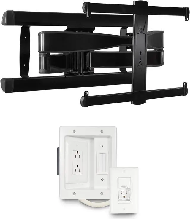 Main image of SANUS Premium Full Motion TV Wall Mount for TVs Up to 90" with in-Wall Power Cable Management Kit