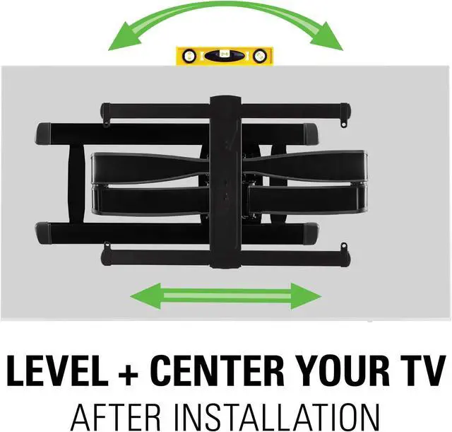 Alt view image 4 of 5 - SANUS Premium Full Motion TV Wall Mount for TVs Up to 90" with in-Wall Power Cable Management Kit