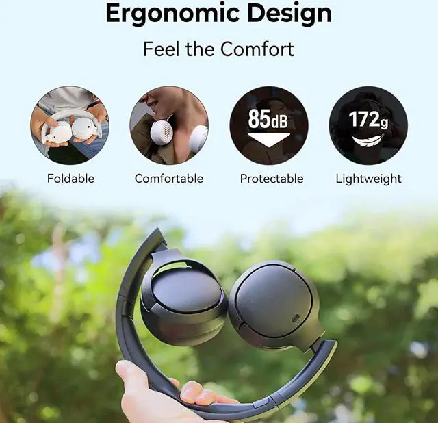 Alt view image 5 of 5 - Edifier WH500 Wireless On-Ear Headphones with Foldable Lightweight Design and Solid Bass, Bluetooth Headset with Microphone, 40H Music Playtime and Custom EQ via App for Home Office Travel (Black)