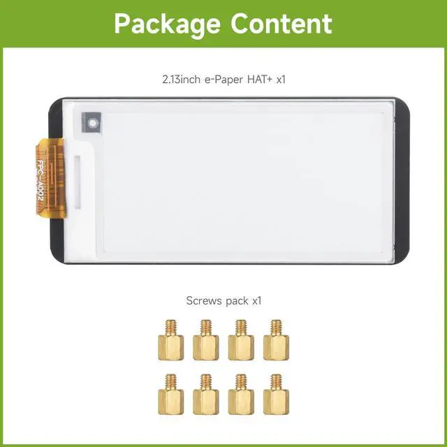 Alt view image 2 of 5 - Waveshare 2.13inch E-paper,for Raspberry Pi 5/4B/3B+/3B/ and Raspberry Pi Zero Series Boards,Pwnagotchi Screen/E-ink Screen for Pwnagotchi Kit,SPI Interface, HAT+ Standard