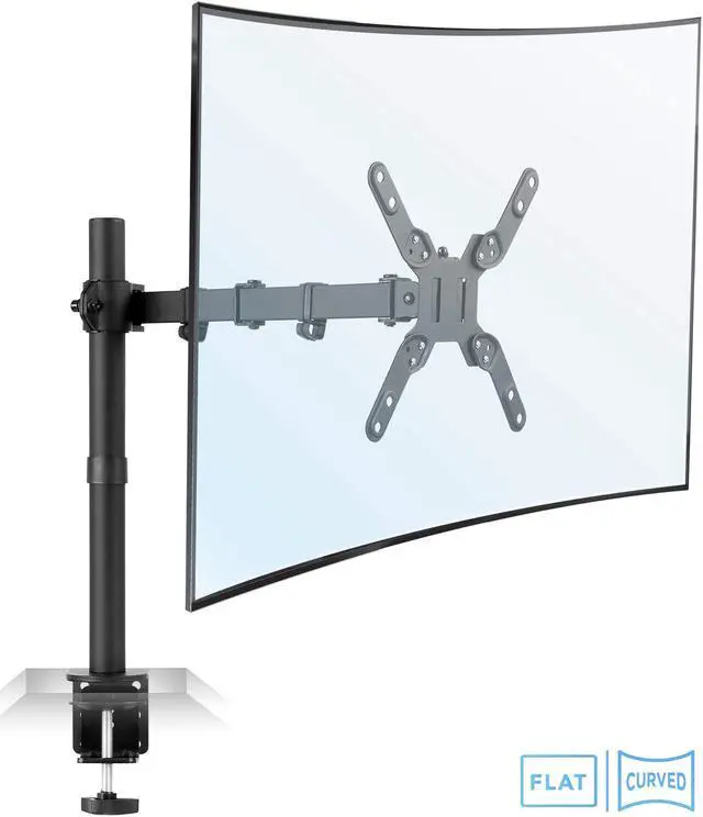 Alt view image 2 of 5 - Mount-It! Large Monitor Desk Mount with VESA 200 (200x200, 200x100) Bolting Pattern, Fits up to 42 Inch and Ultrawide Monitors, Full Motion with Clamp and Grommet Base