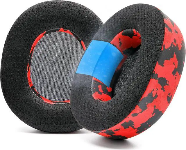 Main image of WC Freeze Nova Pro Wireless - Cooling Gel Earpads for Arctis Nova Pro Wireless ONLY (Doesnt Fit Other Models), Made by Wicked Cushions, Improved Durability, Thickness & Sound Isolation | Red Camo