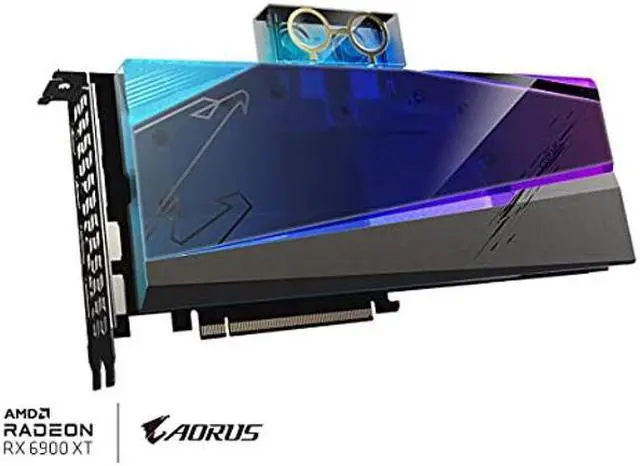 Alt view image 2 of 5 - GIGABYTE AORUS Radeon RX 6900 XT Xtreme WATERFORCE WB 16G Graphics Card, WATERFORCE Water Block Cooling System, 16GB 256-bit GDDR6, GV-R69XTAORUSX WB-16GD Video Card