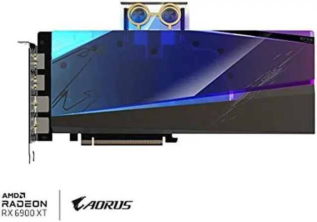 Alt view image 4 of 5 - GIGABYTE AORUS Radeon RX 6900 XT Xtreme WATERFORCE WB 16G Graphics Card, WATERFORCE Water Block Cooling System, 16GB 256-bit GDDR6, GV-R69XTAORUSX WB-16GD Video Card