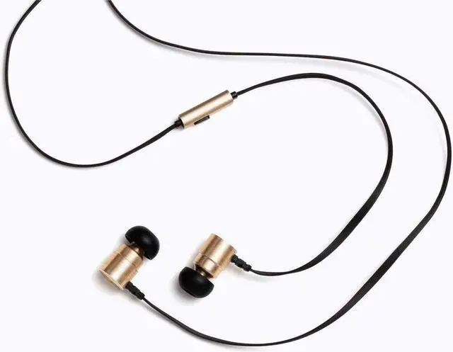 Alt view image 2 of 5 - Symphonized MTL Earbuds Dual Driver Heavy Bass Premium in-Ear Noise-isolating Headphones, Earphones with Mic (Gold)