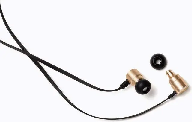 Alt view image 5 of 5 - Symphonized MTL Earbuds Dual Driver Heavy Bass Premium in-Ear Noise-isolating Headphones, Earphones with Mic (Gold)