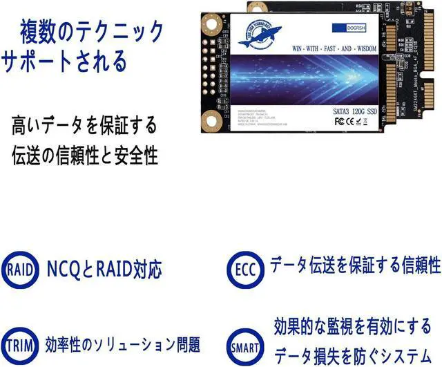 Alt view image 5 of 5 - Dogfish Msata 256GB Internal Solid State Drive Mini Sata SSD Disk