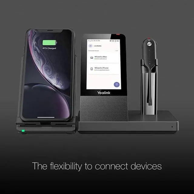 Alt view image 2 of 5 - Yealink WH67 Wireless Headset for MS Teams, All Day Battery, Optimized for Voice Audio Clarity, Compatible with Zoom, Meet and Business Apps, PC,Mac, Deskphone