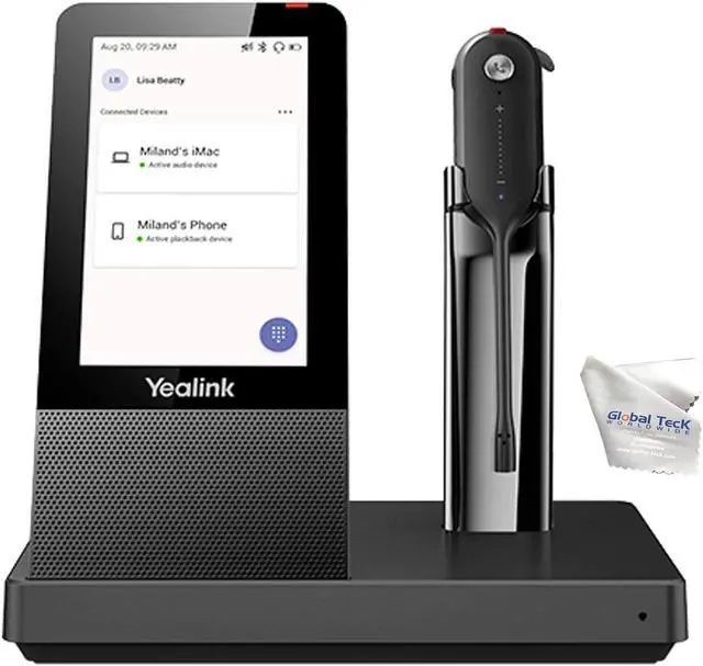 Main image of Yealink WH67 Wireless Headset for MS Teams, All Day Battery, Optimized for Voice Audio Clarity, Compatible with Zoom, Meet and Business Apps, PC,Mac, Deskphone