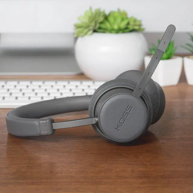 Alt view image 5 of 5 - Koss CS340BT QZ Wireless Bluetooth On-Ear Communication Headset, Active Noise Cancellation, On-Board Controls, Black