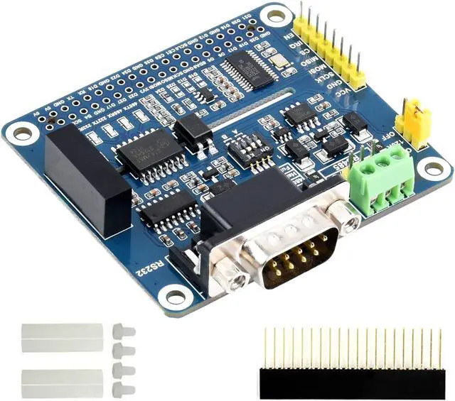 Main image of Isolated RS485 RS232 Expansion HAT Board for Raspberry Pi 4B/3B+/3B/2B/Zero/Zero 2 W/Zero 2 WH,Adopt SC16IS752 UART Expansion Chip,SPI to RS485 and RS232 Up to 921600bps Data Rate