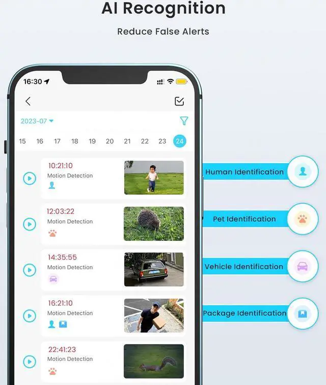 Alt view image 5 of 5 - ieGeek Security Cameras Wireless Outdoor 2-Pack, 2K WiFi Surveillance Camera for Home Security, Battery Powered Security Cameras with Siren & Spotlight, AI Detection, App for Phone, IP65 Waterproof