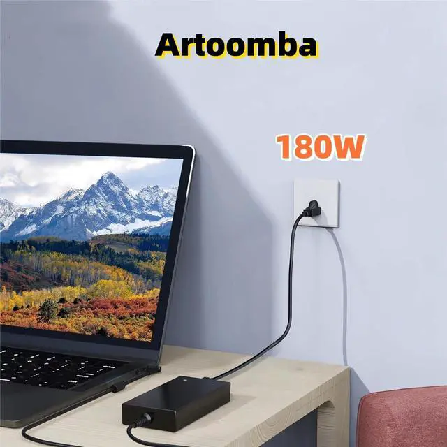Alt view image 3 of 5 - 180W 19.5V 9.23A AC Power Adapter Charger Cord fit for Dell Alienware 15 R3 M14X M15X Precision 7510 Precision 17 7710 M4600 M4700 M4800 74X5J JVF3V DA180PM111 Laptop