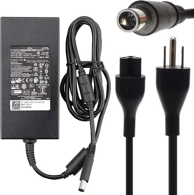 Alt view image 5 of 5 - 180W 19.5V 9.23A AC Power Adapter Charger Cord fit for Dell Alienware 15 R3 M14X M15X Precision 7510 Precision 17 7710 M4600 M4700 M4800 74X5J JVF3V DA180PM111 Laptop