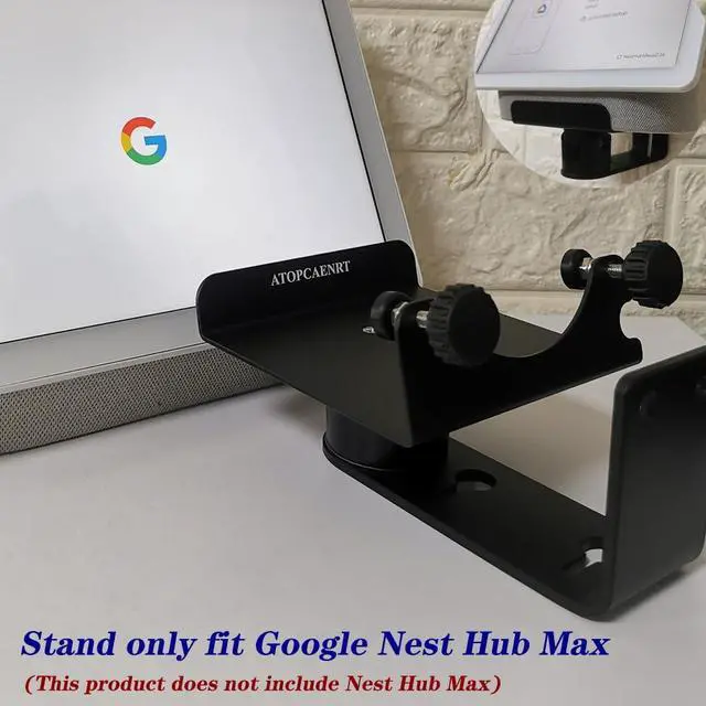 Alt view image 2 of 5 - ATOPCAENRT Wall Mount for Google Nest Hub Max, Wall Mount Bracket, Space-Saving Design for Home, Office, Kitchen, Bedroom, Compatible with Google Nest Hub Max 10" Display, Adjustable Viewing Angles