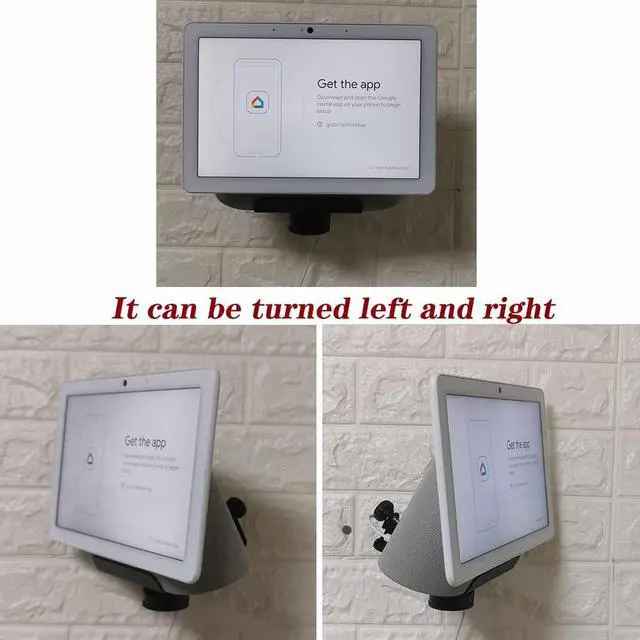 Alt view image 3 of 5 - ATOPCAENRT Wall Mount for Google Nest Hub Max, Wall Mount Bracket, Space-Saving Design for Home, Office, Kitchen, Bedroom, Compatible with Google Nest Hub Max 10" Display, Adjustable Viewing Angles